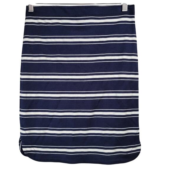 Max Studio Navy & White‎ Striped Midi Pencil Skirt Size XS - Picture 3 of 7